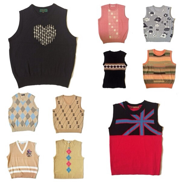 vintage复古针织背心休闲日韩原宿马甲2