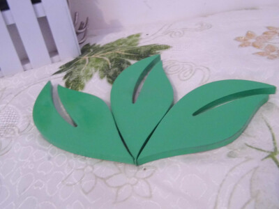 很漂亮的墙贴的哈。绿色的，很美的哦。 是木的哈。做工很精致的哦。 贴在墙上很美的哦，超喜欢。 可以贴出好多不同的造型哦。 没有色差，和图片上一模一样的哇、