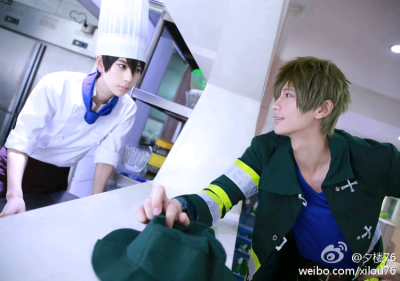 Free! - Makoto Tachibana &amp;amp; Haruka Nanase Coser: Xi Lou (夕楼76) &amp;amp; KUMAQI (熊叔KUMAQI Source: WeiBo (微博)