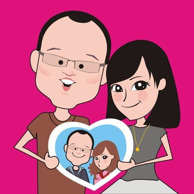 电子版彩色卡通肖像 - 电脑漫画Q版人物设计照片转漫画卡通头像 http://liuxiaomeng6666.taobao.com/?v=1