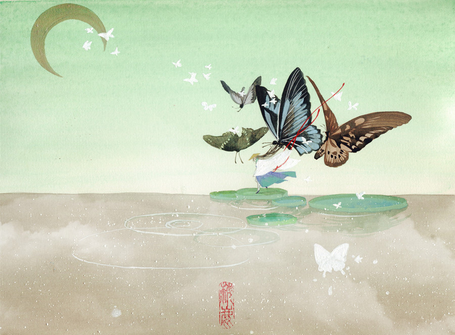 古风蝴蝶作者梅鹿君