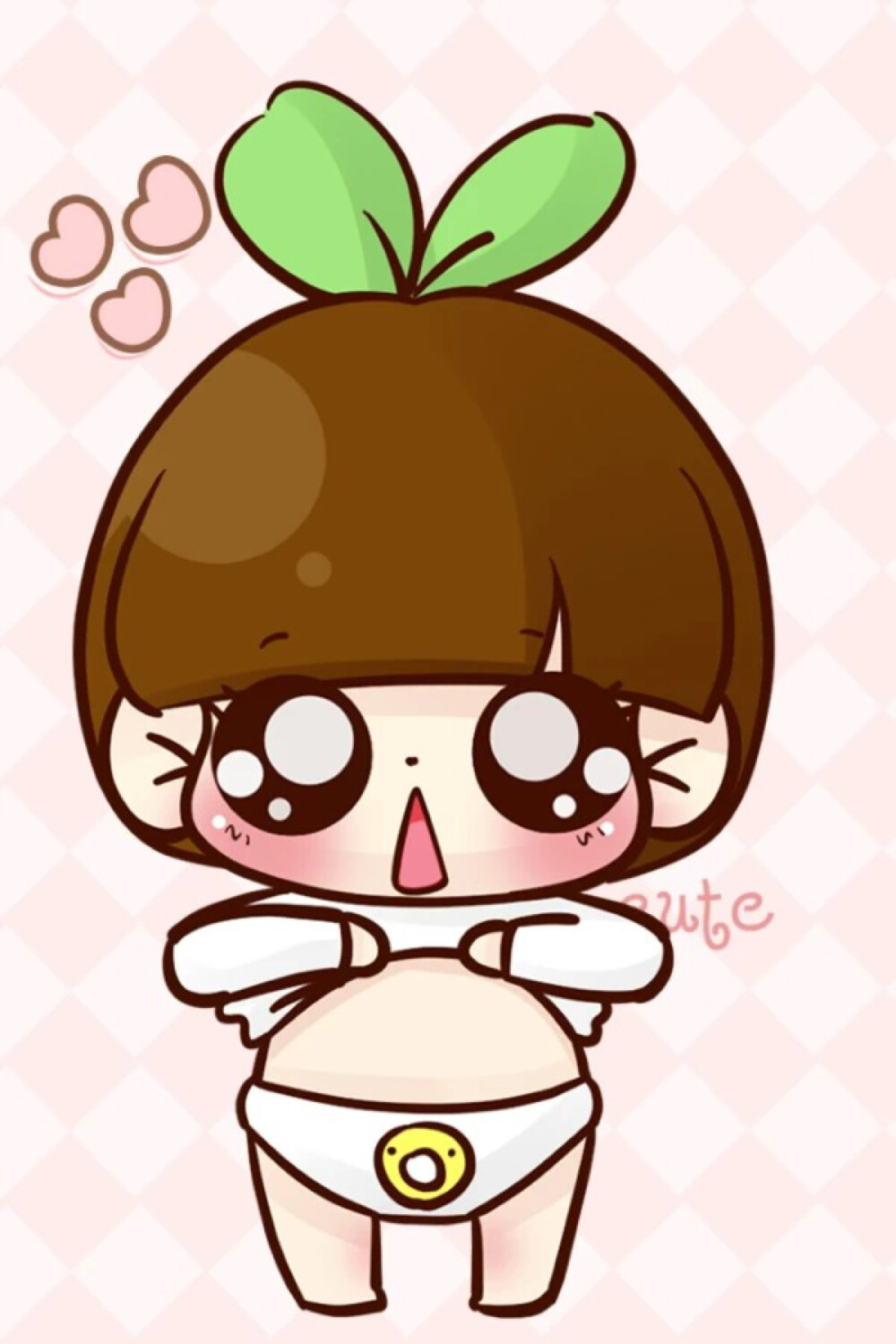 彼岸花。IPhone壁纸，小Q，套图，卡通。