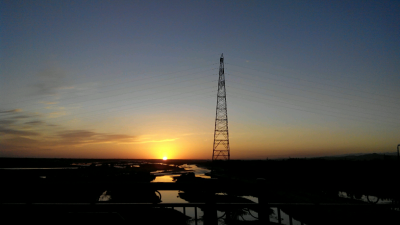 最爱我的家乡，伊犁河落日