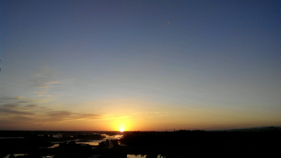 最爱我的家乡，伊犁河落日