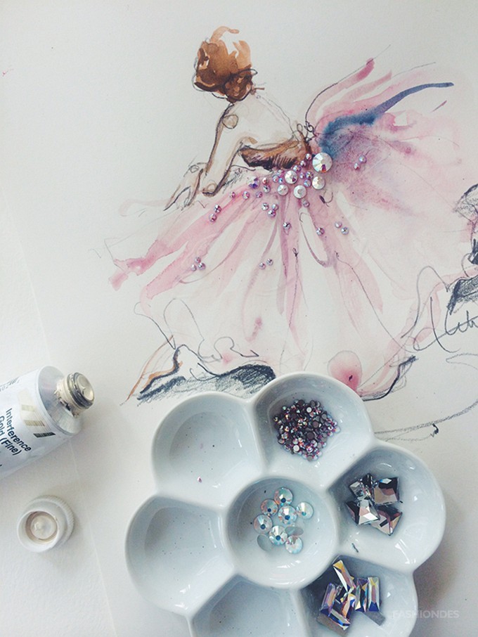 粉色渐变亮片元素