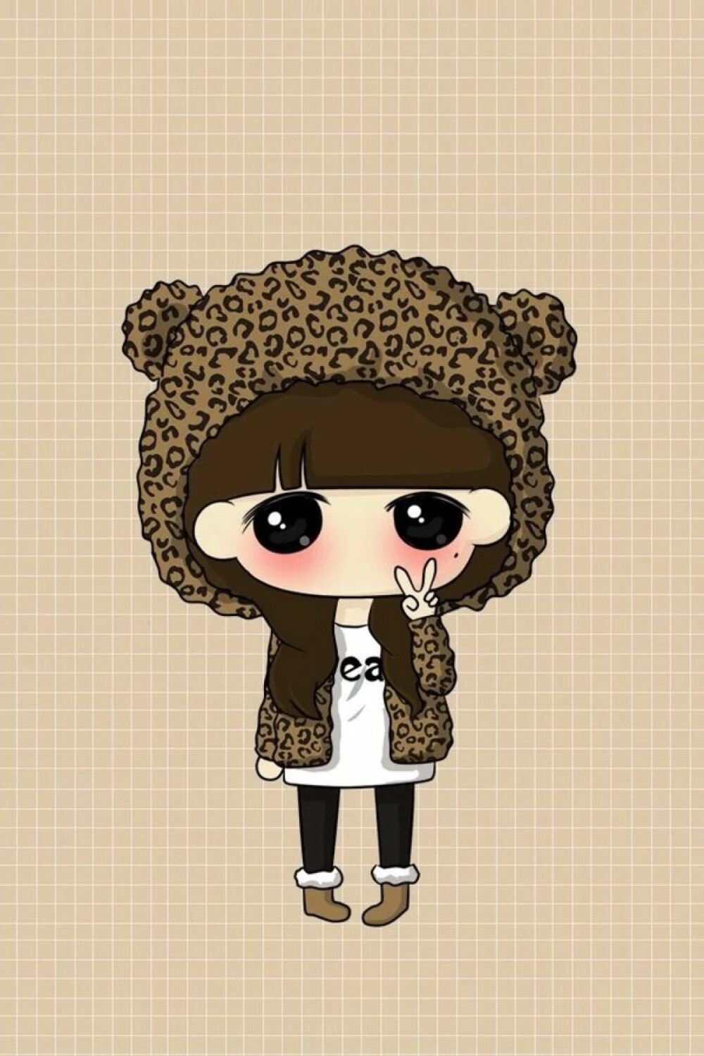 彼岸花。IPhone壁纸，小希，套图，卡通，手绘。