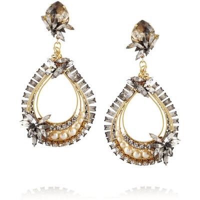 Erickson Beamon Stratosphere gold-plated, Swarovski crystal and faux p...