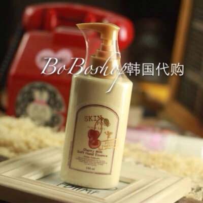 韩国正品Skinfood樱桃牛奶护手精华乳/护手霜 美白滋润保湿150ml