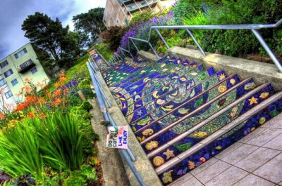 16th Avenue Tiled Steps, San Francisco （三藩市第16街瓷砖阶梯）