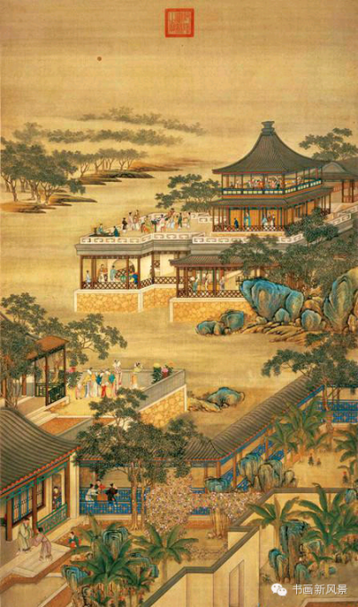  唐岱（1675-1752），字毓东，满洲正白旗人。承祖爵，任骁骑参领，官内务府总管，以画祗候内廷。山水画初从焦秉贞学，后与王敬铭、张宗苍同为王原祁弟子，名动京师。康熙帝甚赏其画，常召作画，赐称“画状元”…