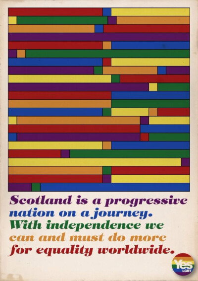 一张支持苏格兰独立的海报，不仅文艺，还有二手商店的复古风格。