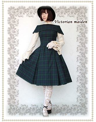 【Victorian maiden】ブリティッシュチェックケープドレス