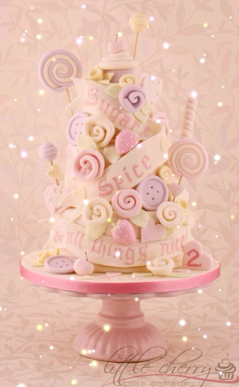 淡糖果色系糖果形蛋糕