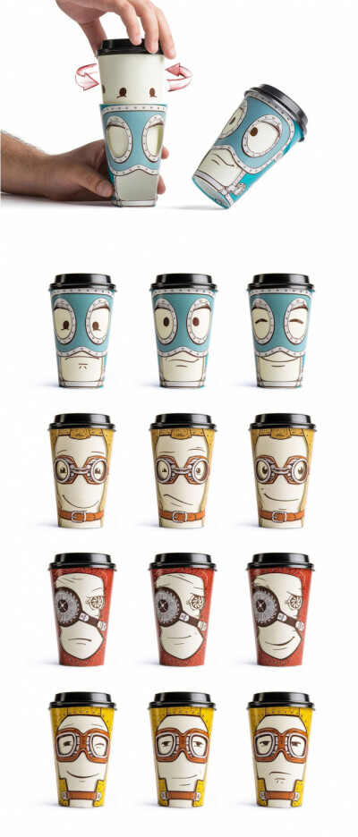 Take Away Coffee Cup咖啡杯包装设计//Backbone Branding#包装#