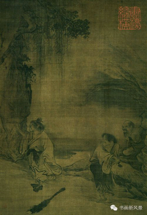 牧溪作品丰干寒山拾得图