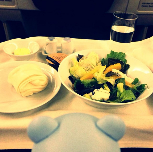 mini-krunk just sent me this. wonder where he’s going. #krunk #minime #ontrip #inflightmeal #vonvoyage