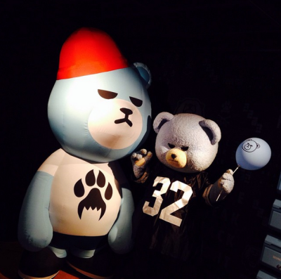 w/ bigger-me and balloon-me #krunk #gallery at #klive #iwantthatbeanie