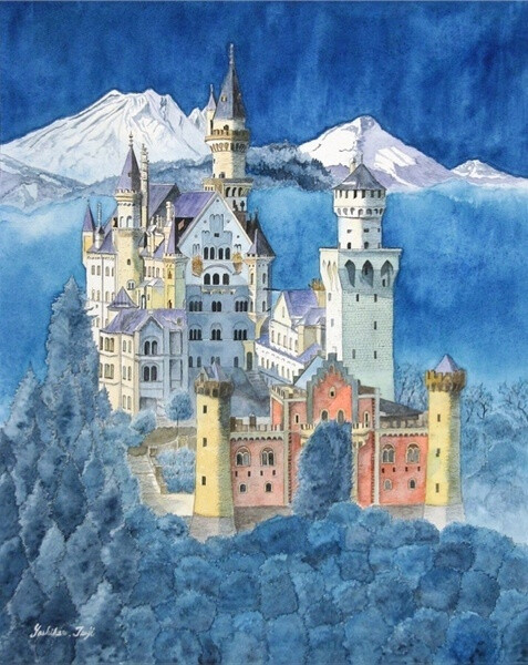 日本画家yoshiharu——水彩风景