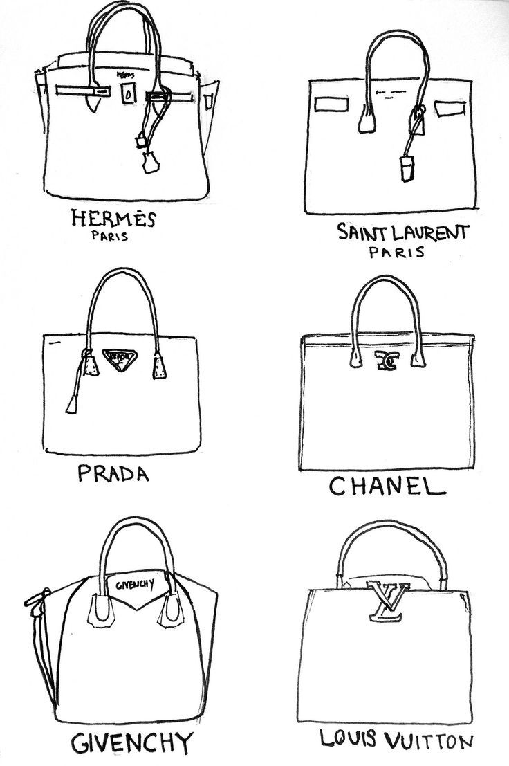 【美图手绘空间】Hermes // Saint Laurent // Prada // Chanel // Givenchy // Louis Vuitton // These are a few of my favorite things #品牌包包#。曦