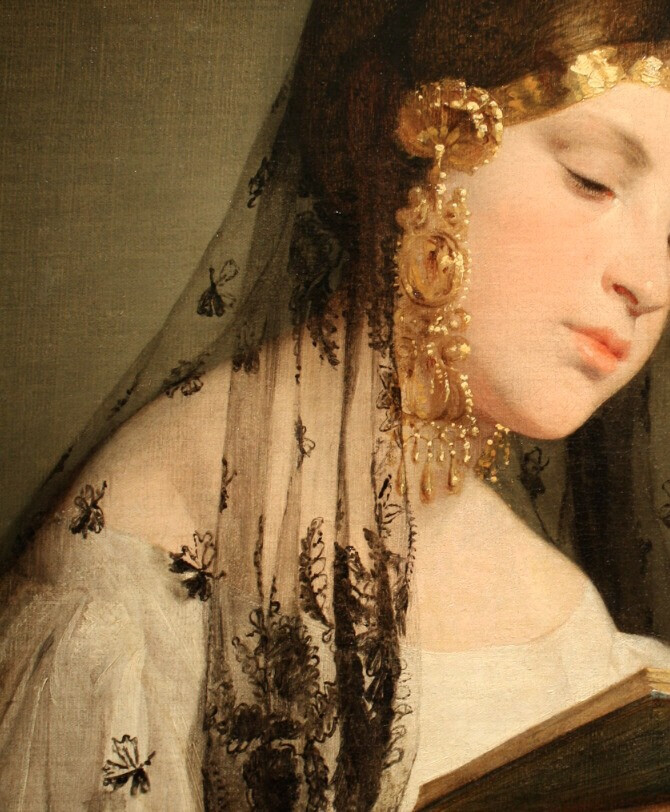 Friedrich Von Amerling, Reading Girl (detail) 1834 …