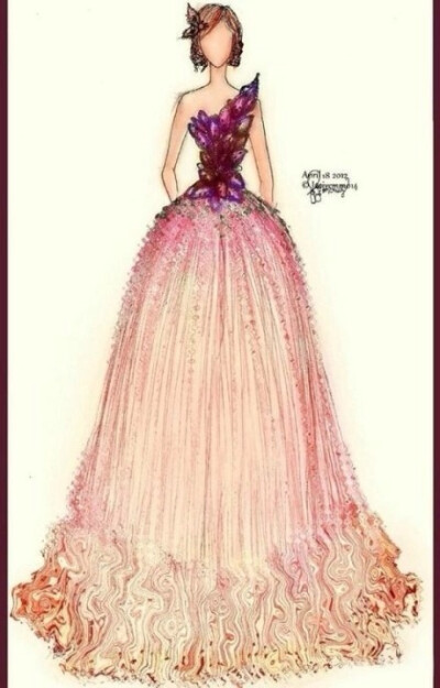 Joanna Marie美到爆的手绘晚礼服