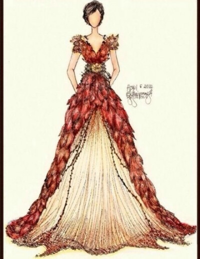 Joanna Marie美到爆的手绘晚礼服