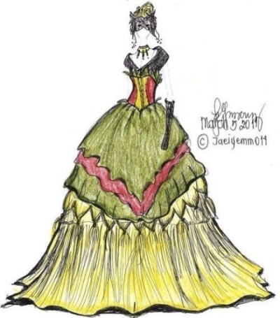 Joanna Marie美到爆的手绘晚礼服