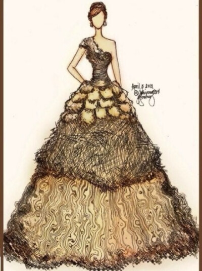 Joanna Marie美到爆的手绘晚礼服