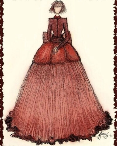 Joanna Marie美到爆的手绘晚礼服