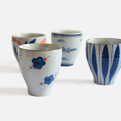 日式和风手绘餐具创意杯水杯茶杯陶瓷粗陶杯子咖啡杯情侣杯