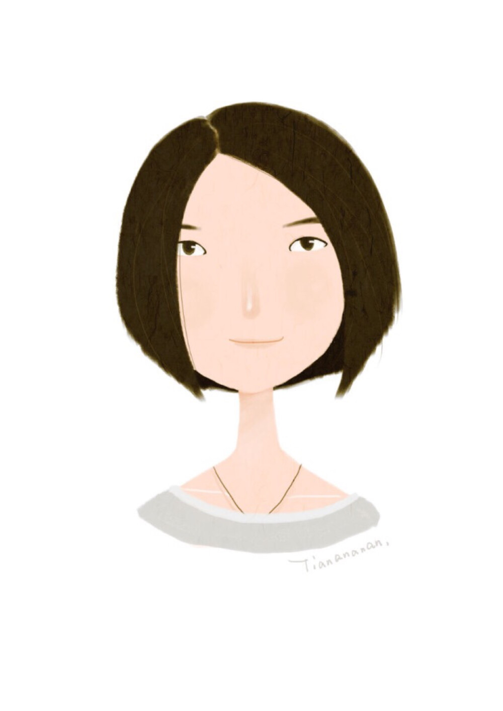 萌萌哒人物肖像插画作者杨心心