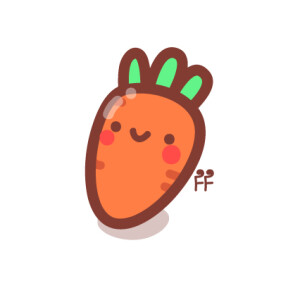 FF花园夜原创手绘。转载请注明。萌萌的小萝卜头像！小清新/头像/情侣/表情