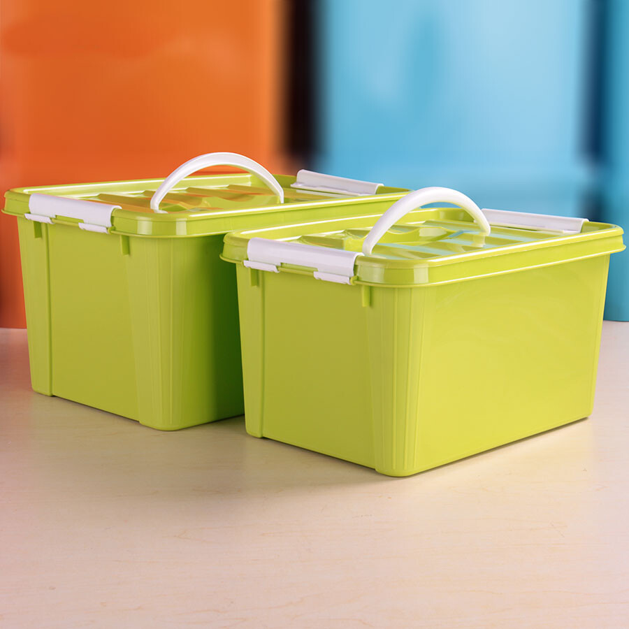 百露精品手提塑料整理箱密封药箱塑料收纳箱工具箱零食杂物收纳盒