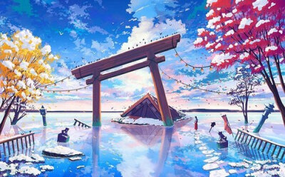 唯美场景插图