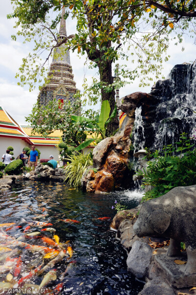 Wat Pho,Bangkok,Thailand。（Photo by Fannie Wu）位于大皇宫隔壁的卧佛寺又称菩提寺，卧佛寺是全曼谷最古老的庙，也是全泰国最大的庙宇。卧佛寺之中，佛塔林立，大小佛塔加起来近百之多。这些佛塔或贴满金箔，或镶…