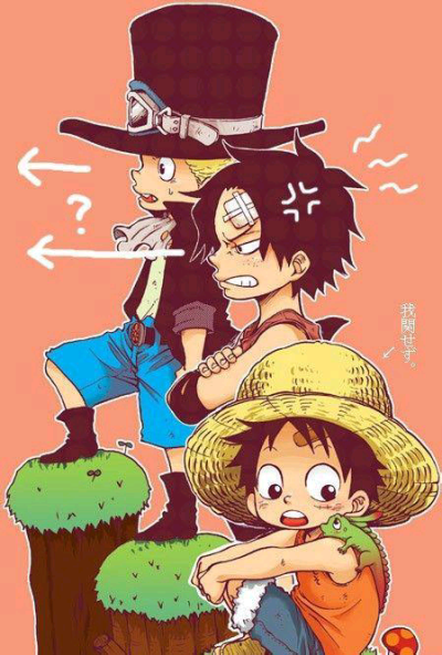 动漫 海贼王 ONEPIECE 壁纸 三兄弟小时候 艾斯 萨博 路飞