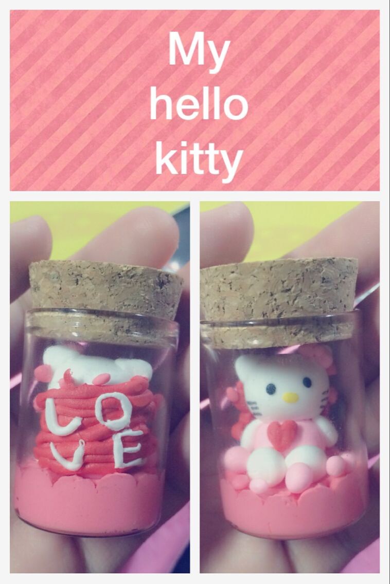 粘土：现在很怕做hello kitty，总是做得不可爱，看起来呆呆的。。。