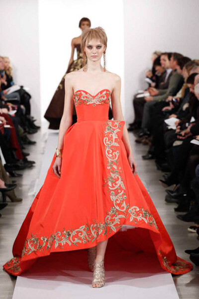 oscar de le renta - orange dress