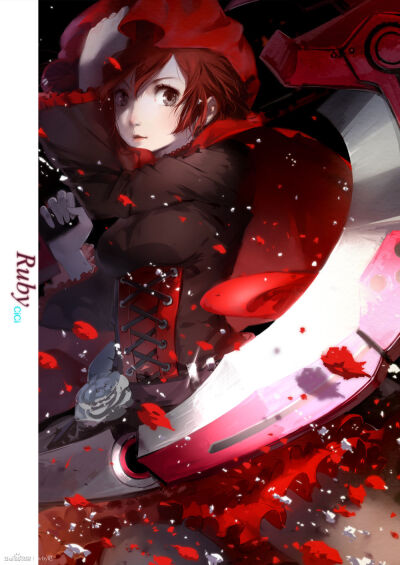 p站 二次元 插画 少女 头像 原创 壁纸 动漫 RWBY 动漫 RUBY ROES 小红 作者--CICI