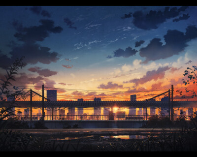 夕闇駅と遠い空 | コーラ [pixiv]