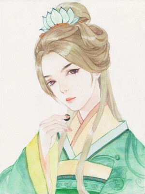 手绘、古风、水墨、人物、插画、封面、场景