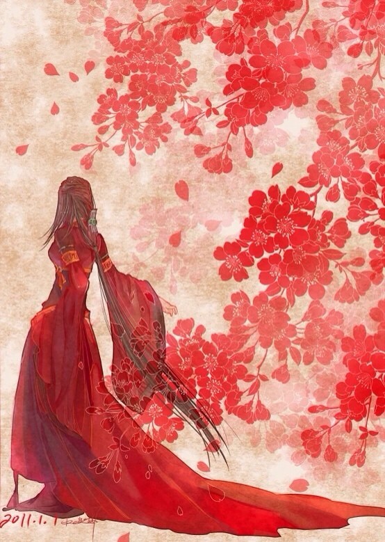 彼岸花古风手绘