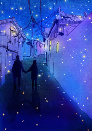 - 老了以后，想在夜空下和喜欢的人手牵着手，走过古老的小巷，回忆我们年轻的模样。