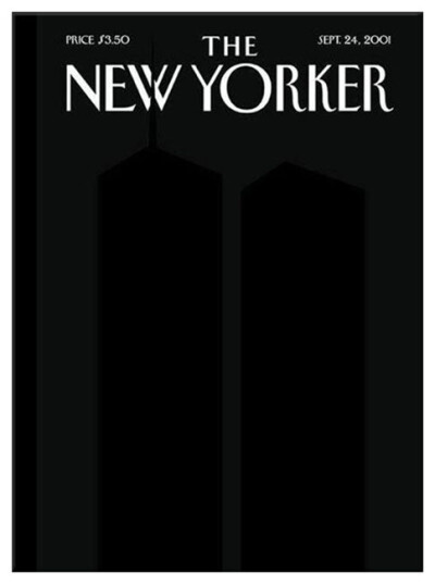 第6名，2001年9月《The New Yorker》。纯黑中世贸双塔的暗影。