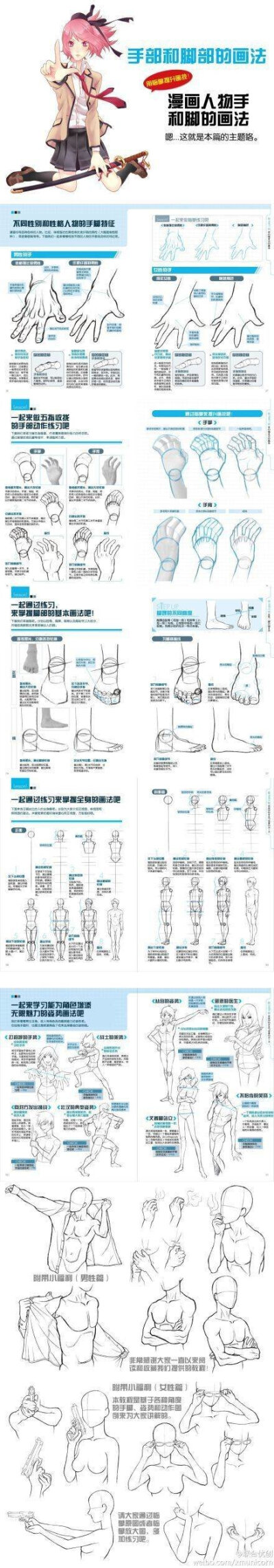 手部和脚部的画法