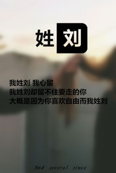 刘氏壁纸！我姓刘.