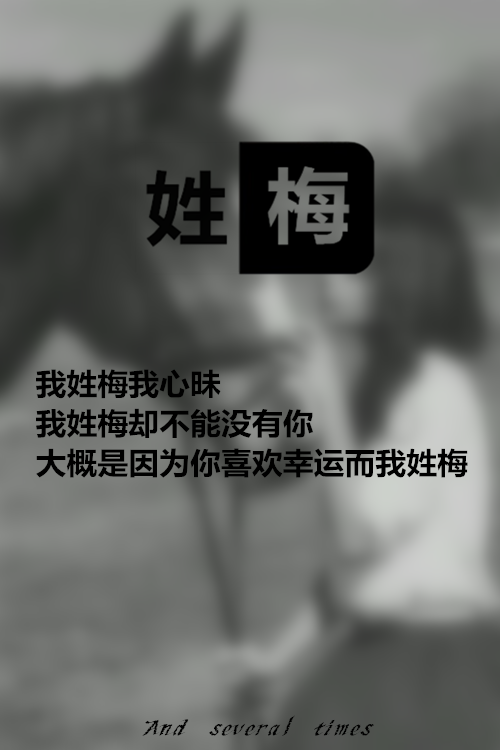 梅氏壁纸！我姓梅.