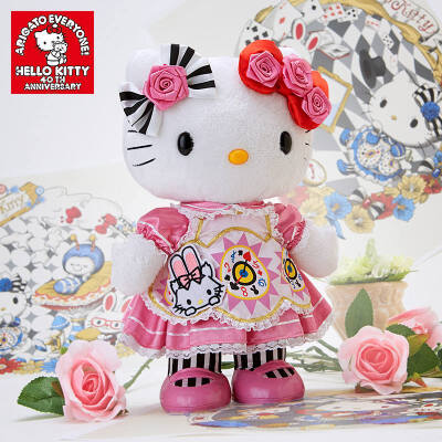  Hello Kitty 40週年 愛麗絲粉紅公仔 Boxset 華麗時尚的Hello Kitty 粉紅愛麗絲 40週年公仔.Kitty Fans 絕對珍藏!!