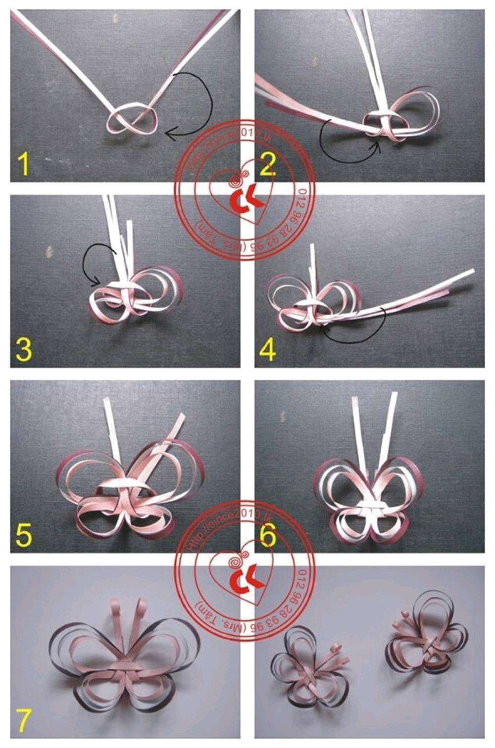 DIY手工 纸艺 包装花结