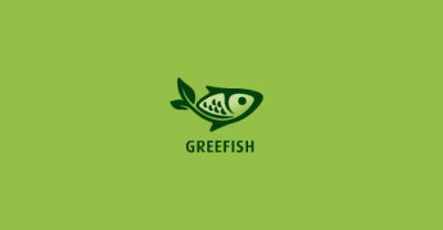 鱼 logo 标志 平面 设计